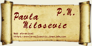 Pavla Milošević vizit kartica